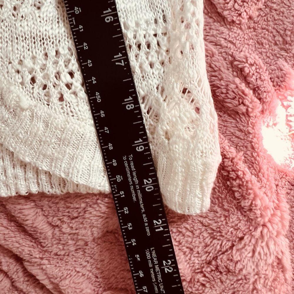 Cloud Chaser Boho Chic Loose Knit Cardigan Shawl Cover Up Crochet Open Knit L - Picture 9 of 12